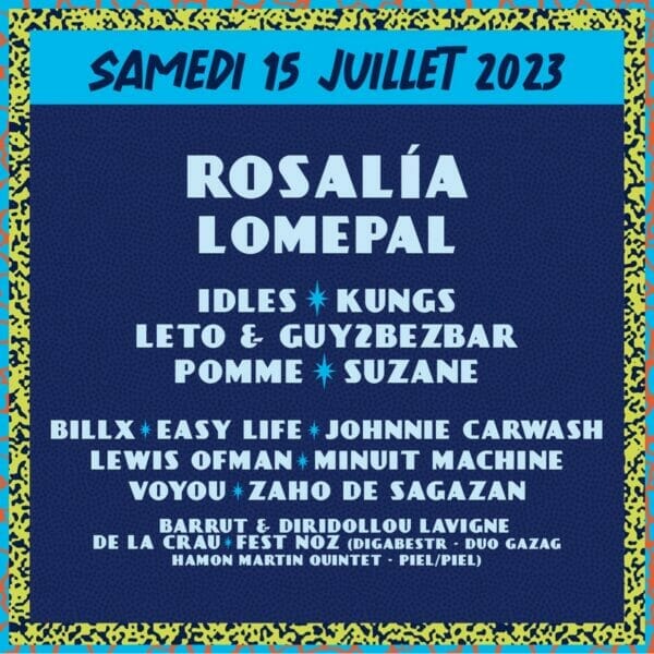 Le festival des Vieilles Charrues 13 au 17 juillet 2023 à Carhaix