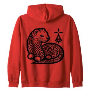 sweat capuche hermine