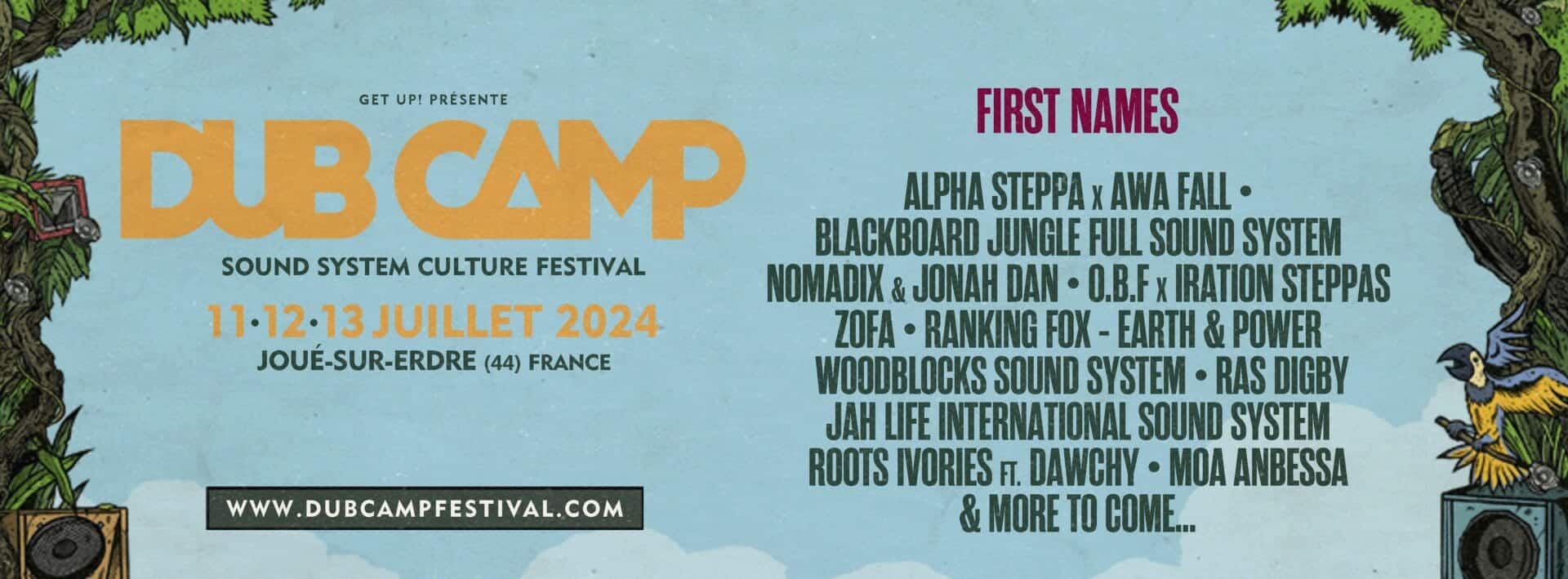 Dub Camp Festival, du 11 au 13 juillet 2024 à Joué-sur-Erdre (44)