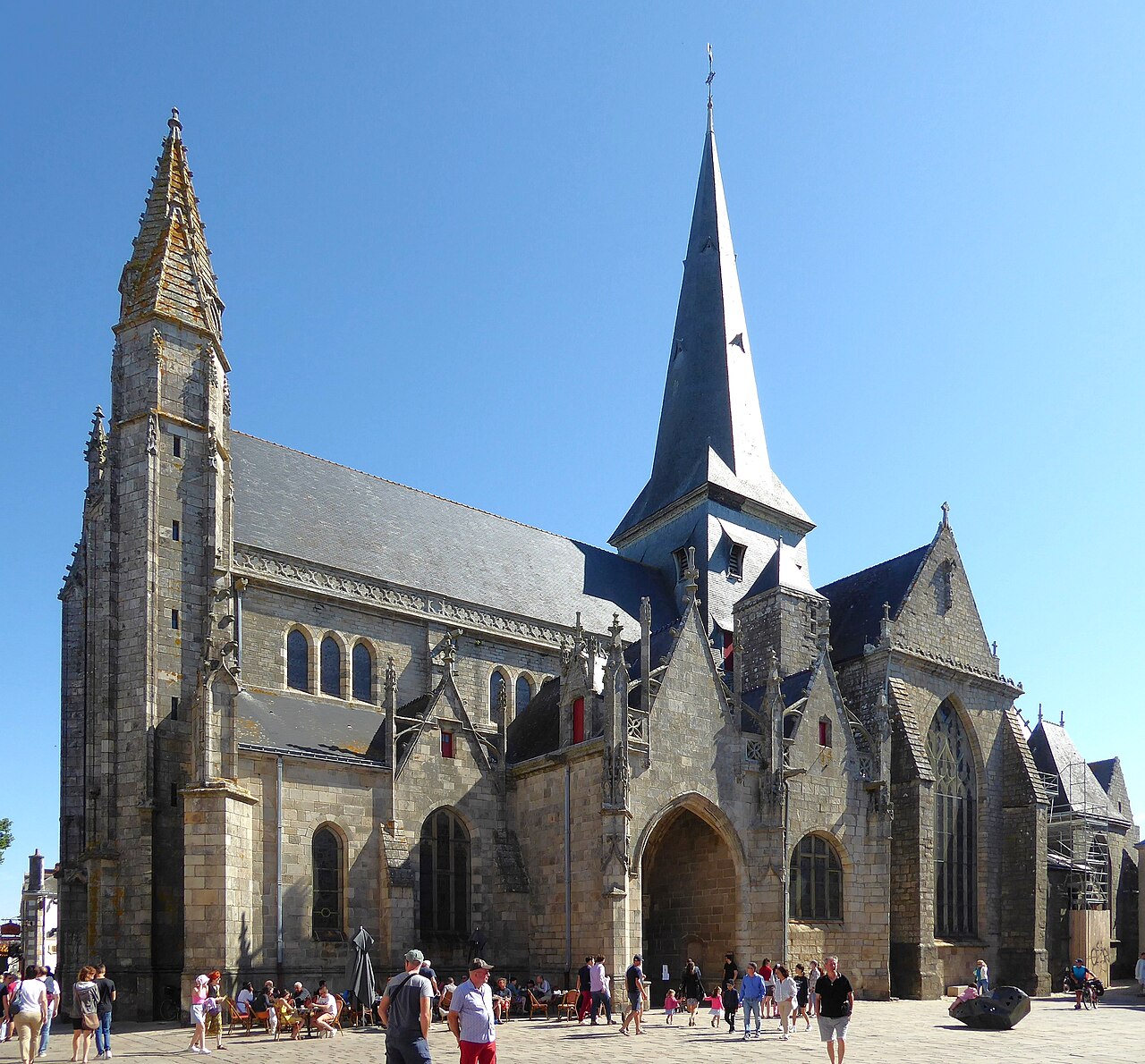 Collégiale Saint-Aubin de Guérande, intérieur gothique, Loire-Atlantique