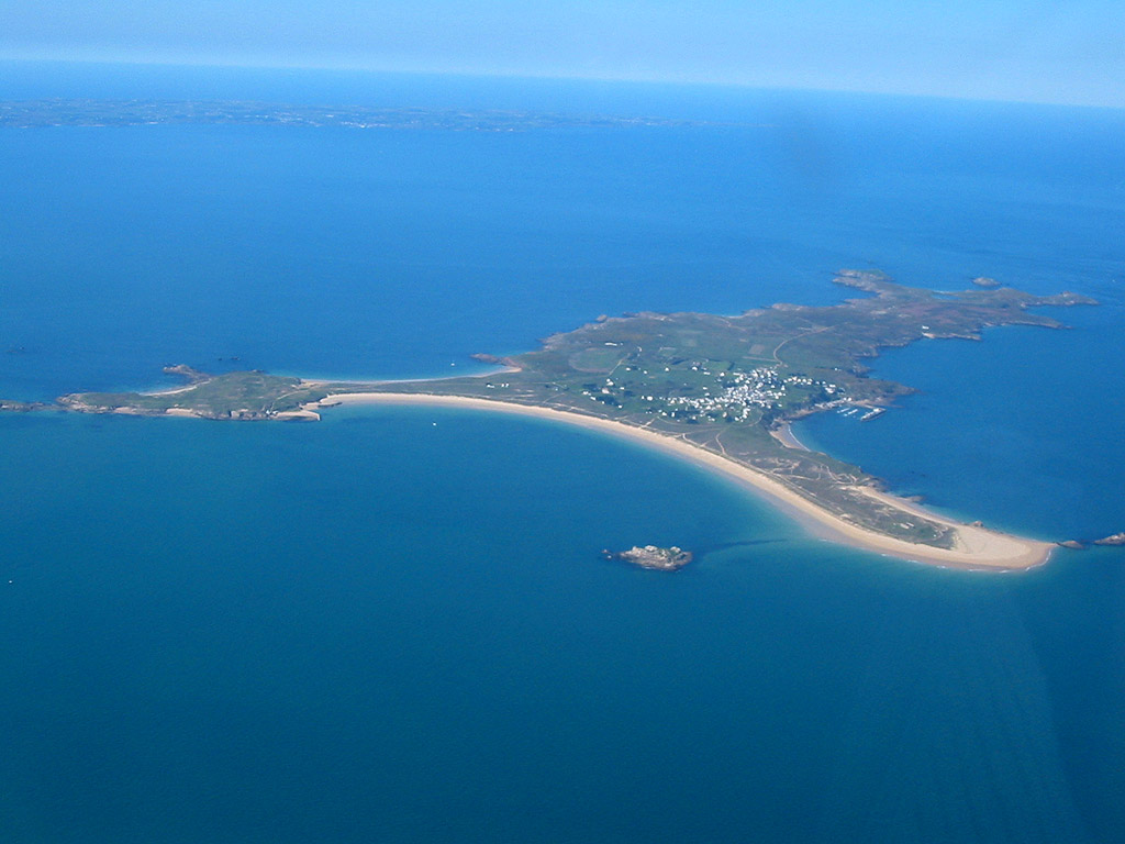 Plage convexe de la pointe d'En Tal, île de Houat, Morbihan