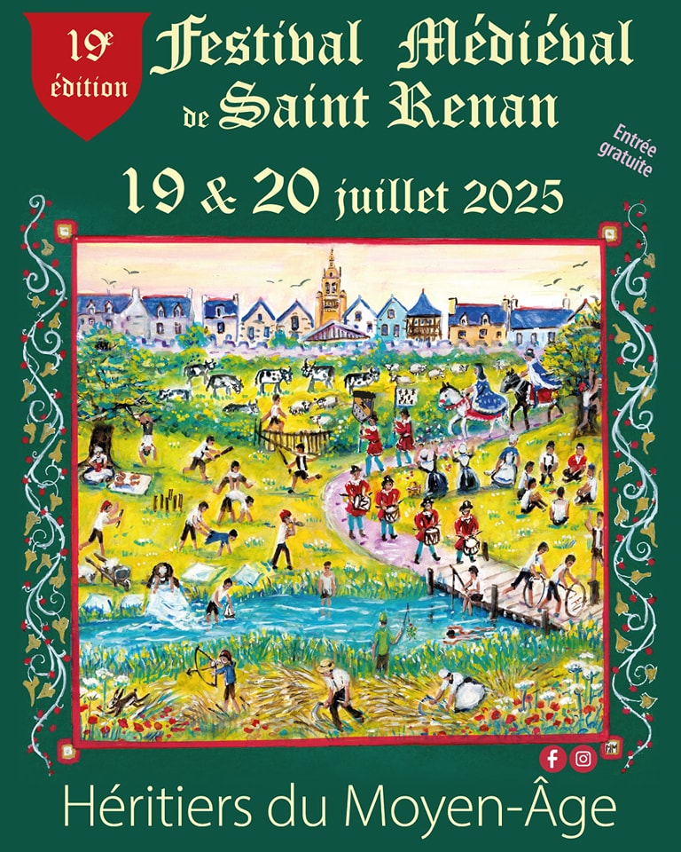 affiche festival medieval de saint renan 2025
