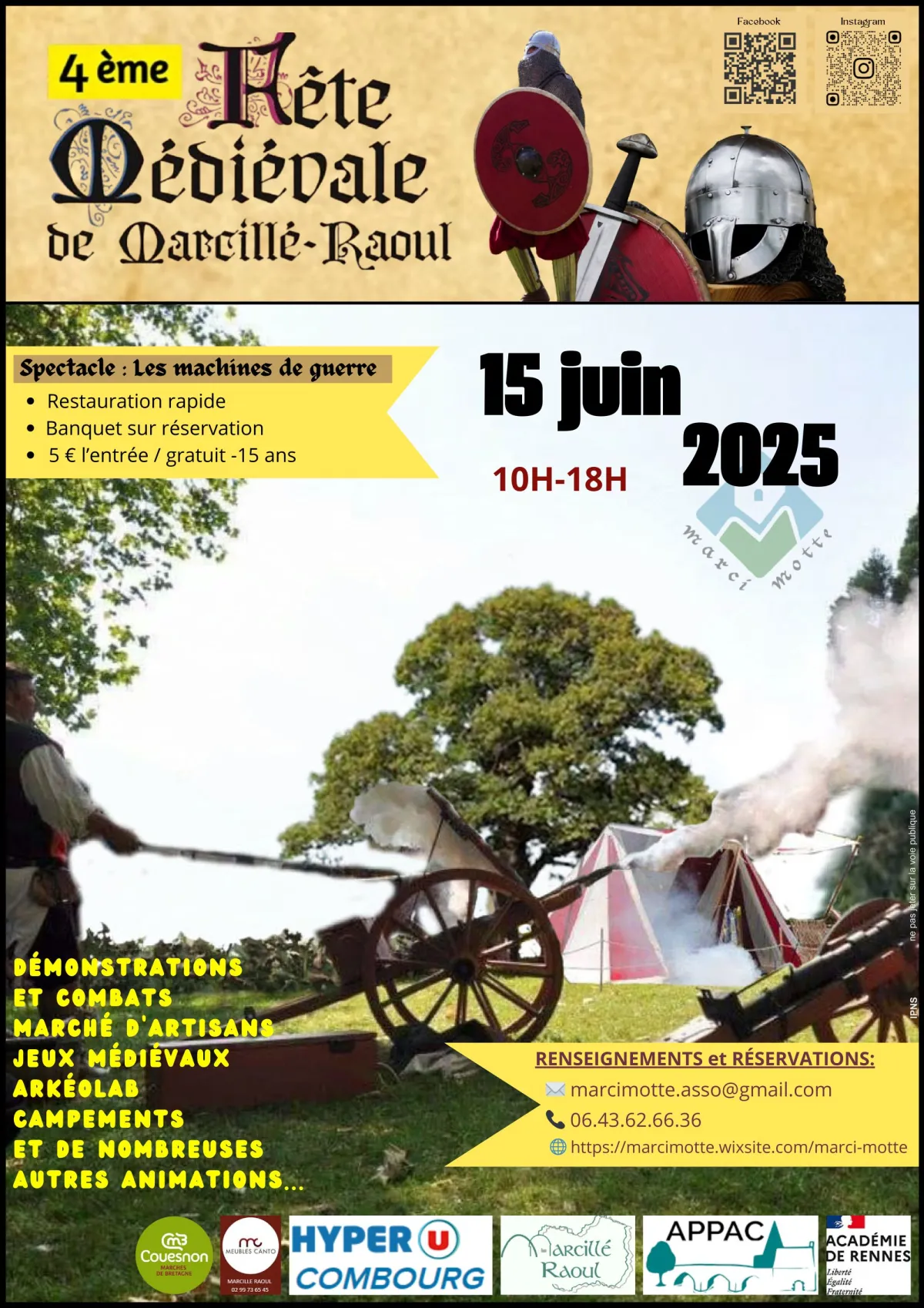 affiche fete medievale de marcille raoul 2025