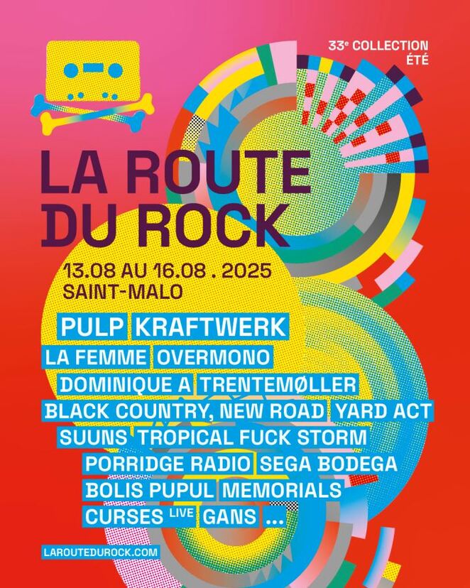affiche la route du rock 2025 ete