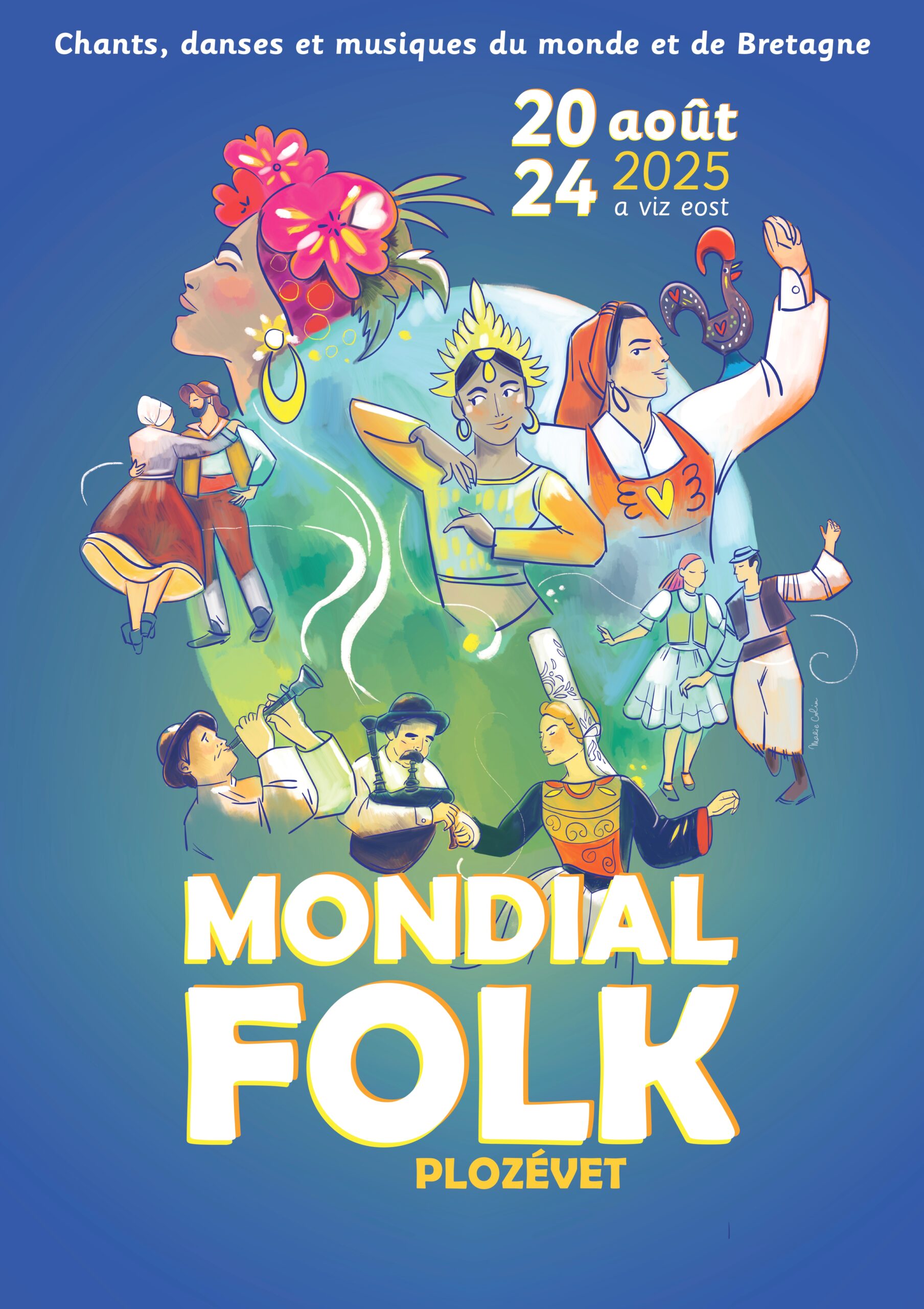 affiche mondial folk de plozevet 2025