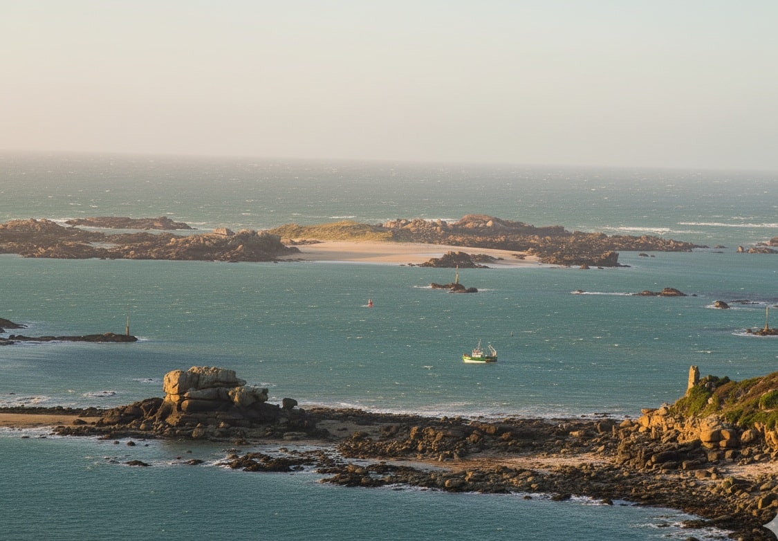 Bateau d'excursion en mer d'Iroise