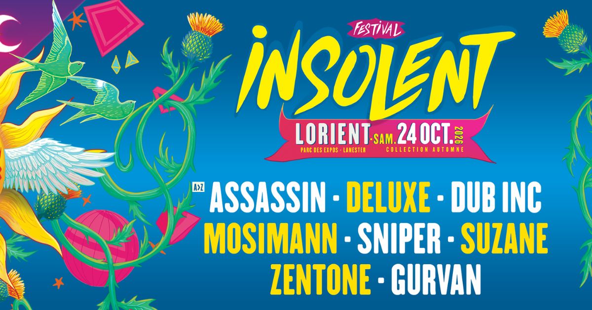 Festival Insolent, samedi 24 octobre 2026 à Lorient (56)