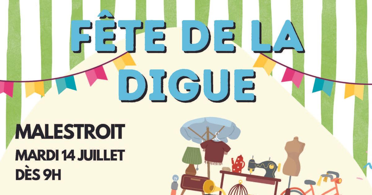 Fête de la digue et feu d&rsquo;artifice, 14 juillet 2026 à Malestroit (56)