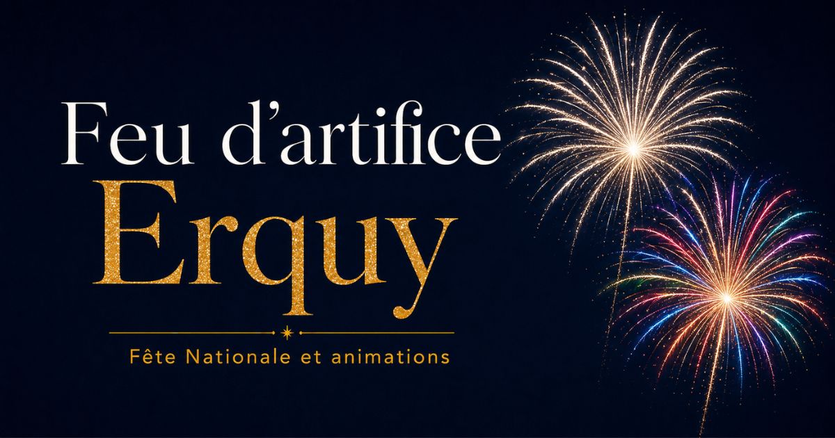 Feu d&rsquo;Artifice, 14 juillet 2026 à Erquy (22)