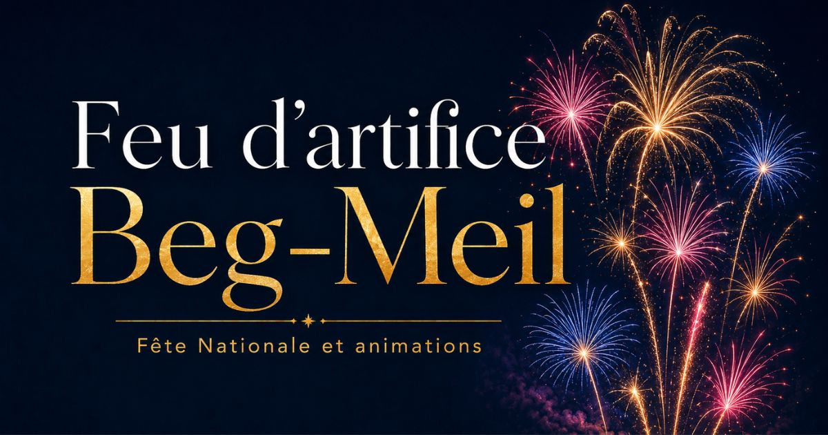 Repas musical et feu d&rsquo;artifice de Beg-Meil, 13 juillet 2026 à Fouesnant (29)