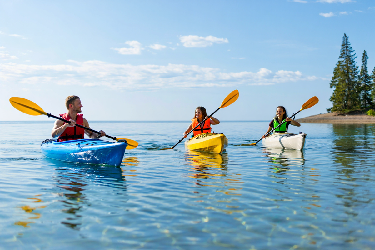 Kayak en mer