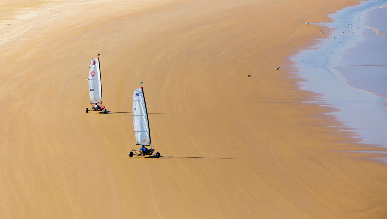 Pilotage d'un char à voile
