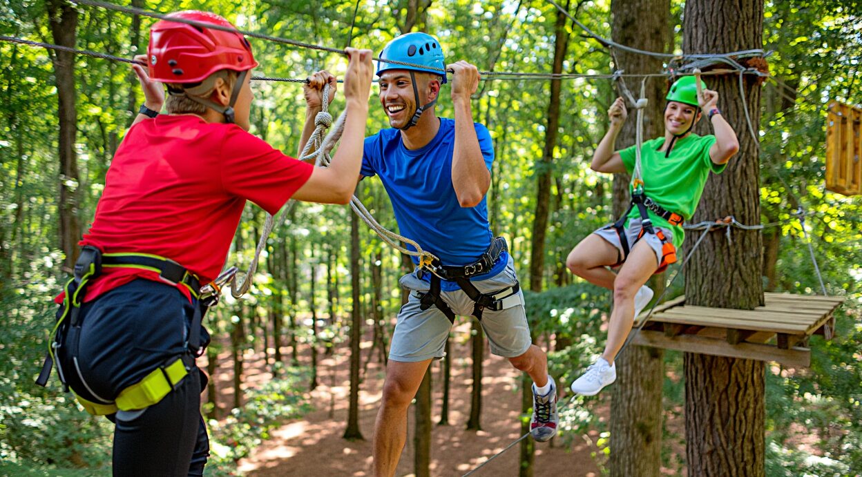 Parcours accrobranche dans le Morbihan