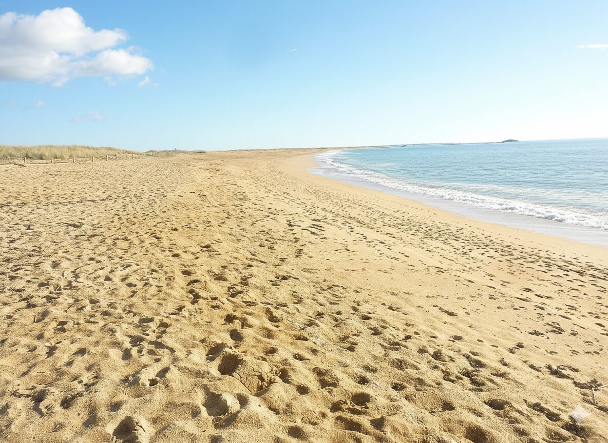 Plage de Kerminihy à Erdeven, sable fin et dunes préservées