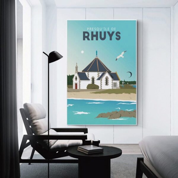 presqu'ile de rhuys poster vintage