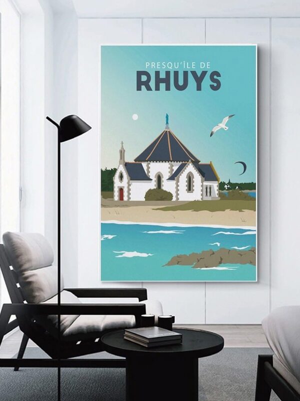 presqu'ile de rhuys poster vintage